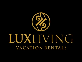 LuxLiving Vacation Rentals logo design by cikiyunn