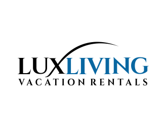 LuxLiving Vacation Rentals logo design by Girly