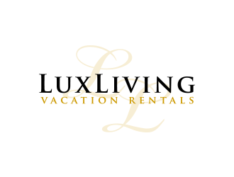 LuxLiving Vacation Rentals logo design by lexipej