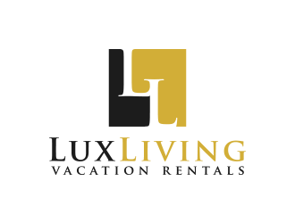 LuxLiving Vacation Rentals logo design by lexipej