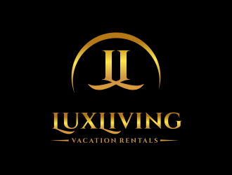 LuxLiving Vacation Rentals logo design by aldesign