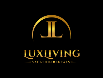 LuxLiving Vacation Rentals logo design by aldesign