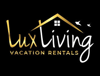 LuxLiving Vacation Rentals logo design by MonkDesign