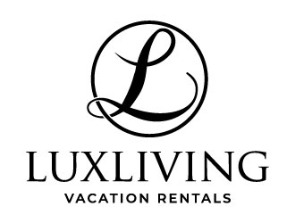 LuxLiving Vacation Rentals logo design by MonkDesign