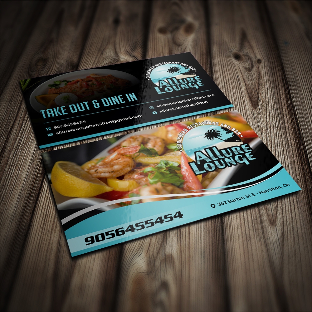 ALLURE LOUNGE (CARIBBEAN SEAFOOD RESTAURANT AND BAR) logo design by zizze23