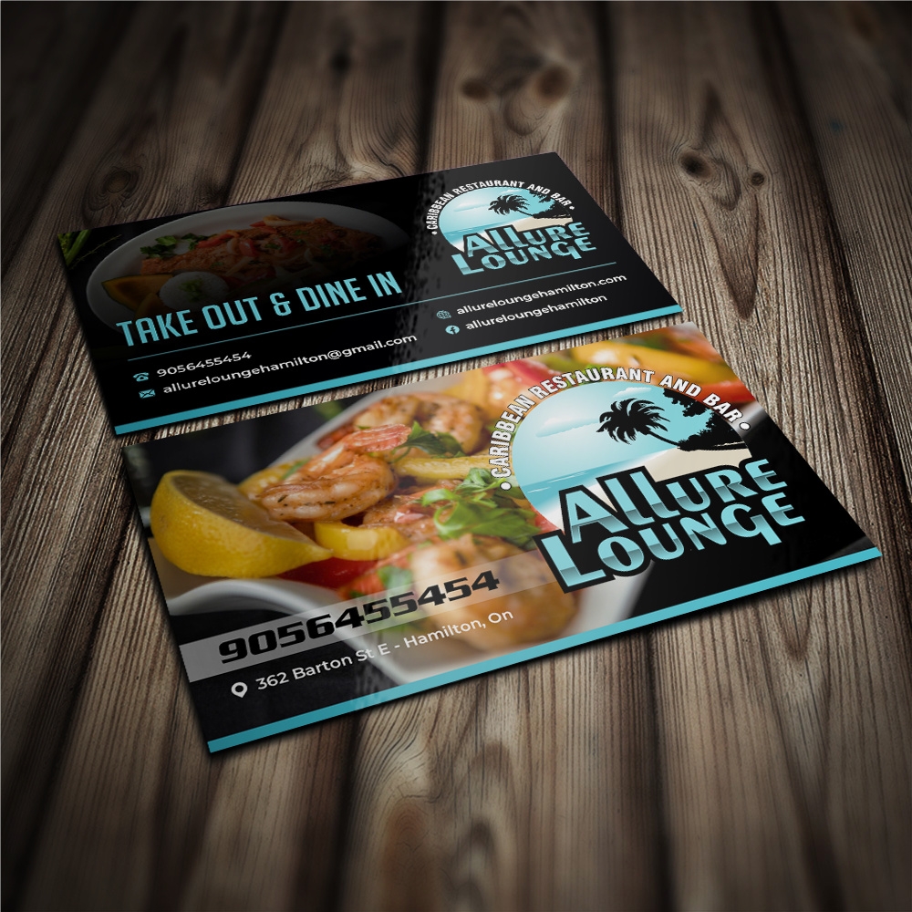 ALLURE LOUNGE (CARIBBEAN SEAFOOD RESTAURANT AND BAR) logo design by zizze23