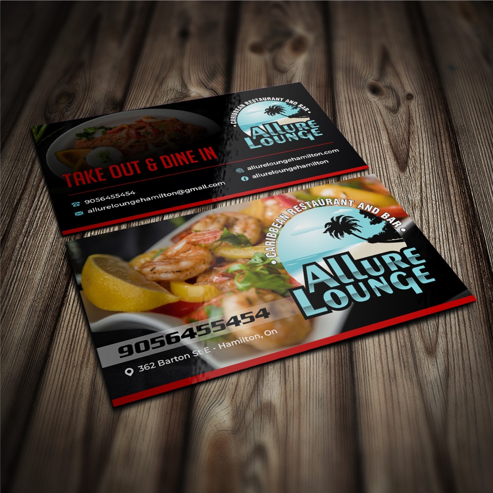 ALLURE LOUNGE (CARIBBEAN SEAFOOD RESTAURANT AND BAR) logo design by zizze23