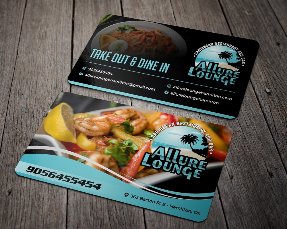 ALLURE LOUNGE (CARIBBEAN SEAFOOD RESTAURANT AND BAR) logo design by zizze23