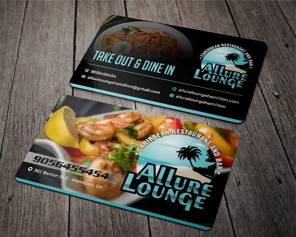 ALLURE LOUNGE (CARIBBEAN SEAFOOD RESTAURANT AND BAR) logo design by zizze23