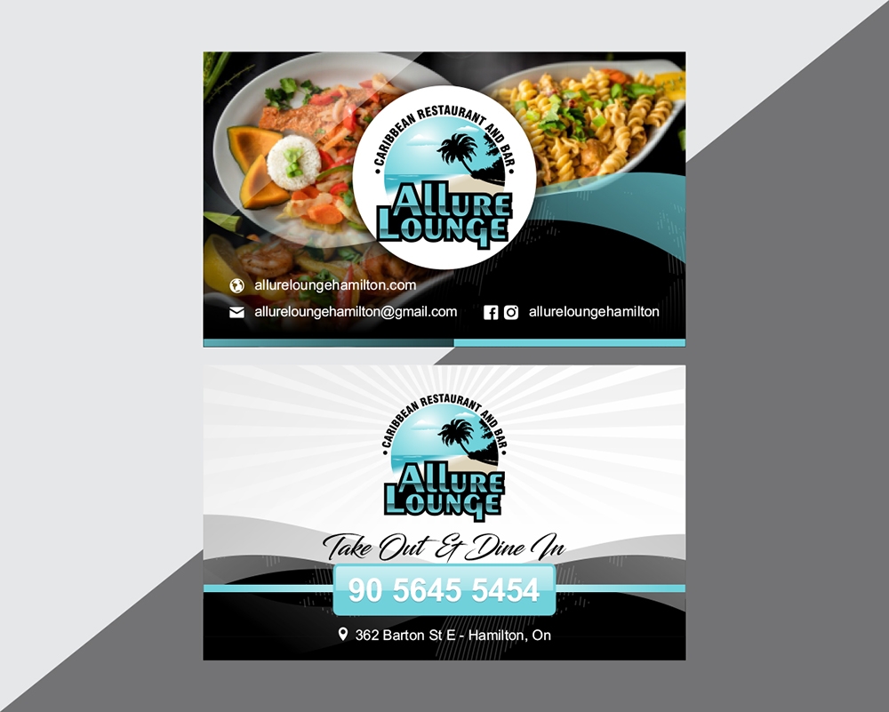 ALLURE LOUNGE (CARIBBEAN SEAFOOD RESTAURANT AND BAR) logo design by enzidesign