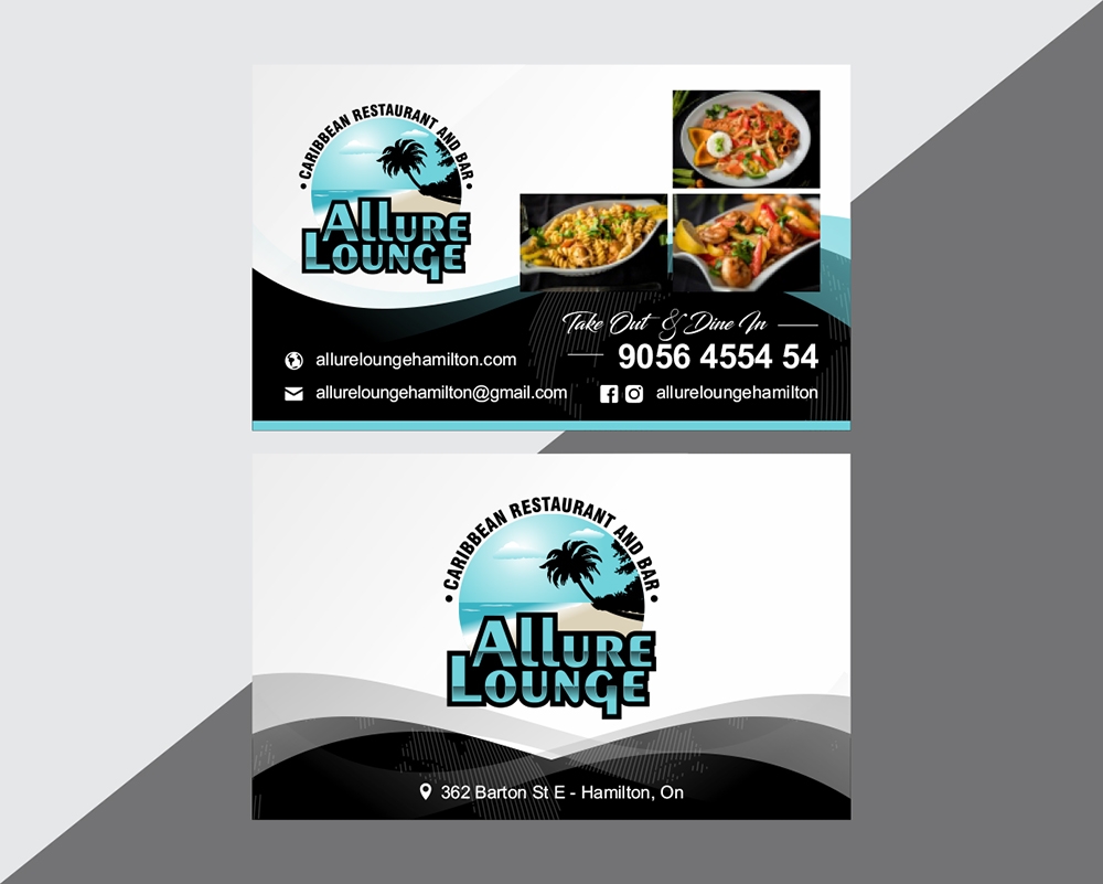 ALLURE LOUNGE (CARIBBEAN SEAFOOD RESTAURANT AND BAR) logo design by enzidesign