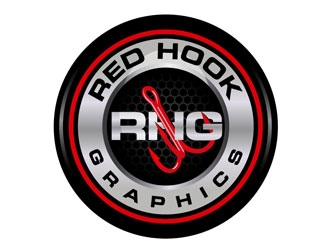 Red hook graphics logo design by LogoInvent