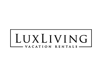 LuxLiving Vacation Rentals logo design by Lovoos