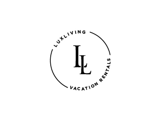 LuxLiving Vacation Rentals logo design by Lovoos