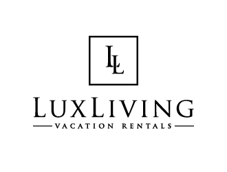 LuxLiving Vacation Rentals logo design by Lovoos