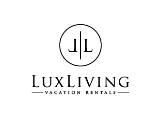 LuxLiving Vacation Rentals logo design by Lovoos