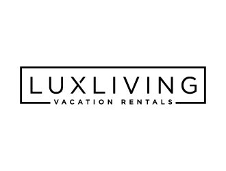 LuxLiving Vacation Rentals logo design by Lovoos