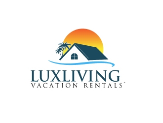 LuxLiving Vacation Rentals logo design by AamirKhan