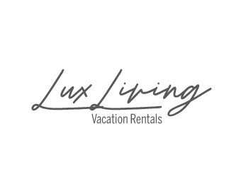 LuxLiving Vacation Rentals logo design by AamirKhan