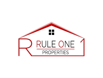 Rule One Properties logo design by pilKB