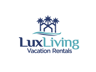 LuxLiving Vacation Rentals logo design by YONK