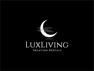 LuxLiving Vacation Rentals logo design by zakdesign700