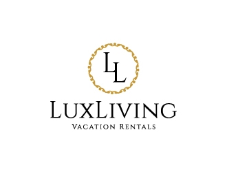 LuxLiving Vacation Rentals logo design by zakdesign700