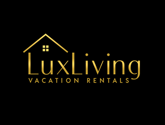 LuxLiving Vacation Rentals logo design by Optimus