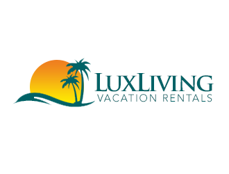 LuxLiving Vacation Rentals logo design by kunejo