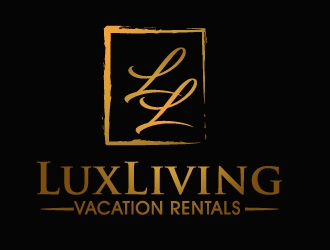 LuxLiving Vacation Rentals logo design by PMG