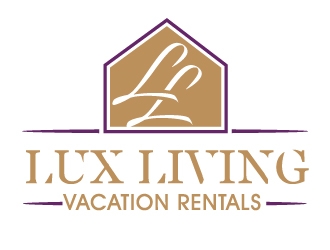 LuxLiving Vacation Rentals logo design by PMG