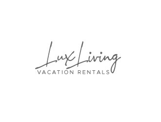 LuxLiving Vacation Rentals logo design by jaize