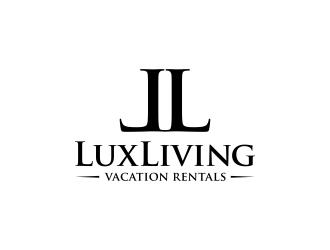 LuxLiving Vacation Rentals logo design by Lavina