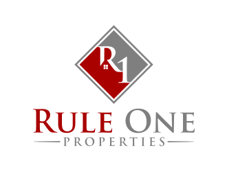 Rule One Properties logo design by puthreeone