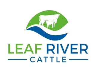 Leaf River Cattle Logo Design - 48hourslogo