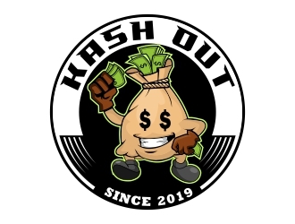 Kash out  logo design by rizuki