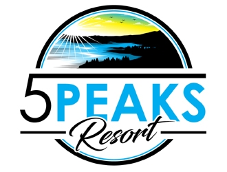 5 Peaks Resort logo design by MAXR