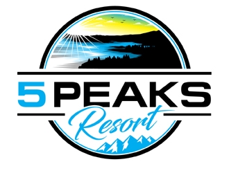 5 Peaks Resort logo design by MAXR