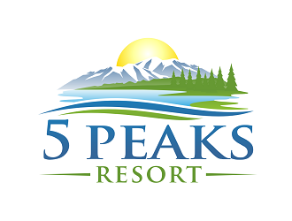 5 Peaks Resort logo design by haze