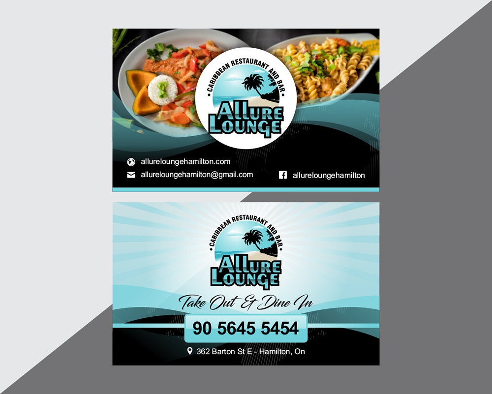 ALLURE LOUNGE (CARIBBEAN SEAFOOD RESTAURANT AND BAR) logo design by enzidesign