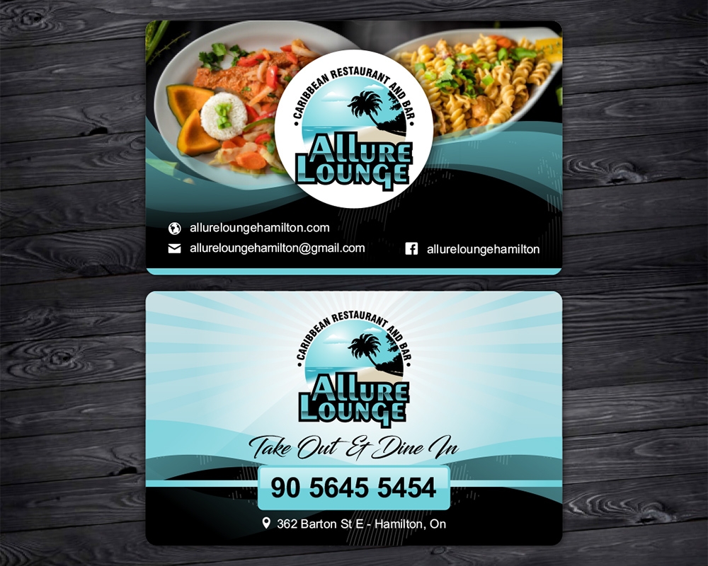 ALLURE LOUNGE (CARIBBEAN SEAFOOD RESTAURANT AND BAR) logo design by enzidesign