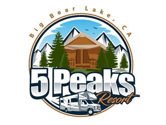 5 Peaks Resort logo design by DreamLogoDesign