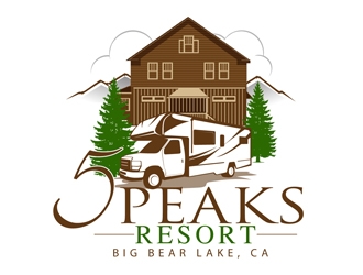 5 Peaks Resort logo design by DreamLogoDesign