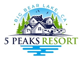 5 Peaks Resort logo design by DreamLogoDesign