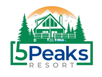 5 Peaks Resort logo design by DreamLogoDesign