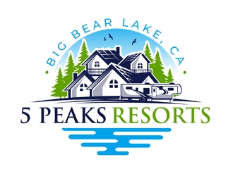 5 Peaks Resort logo design by DreamLogoDesign