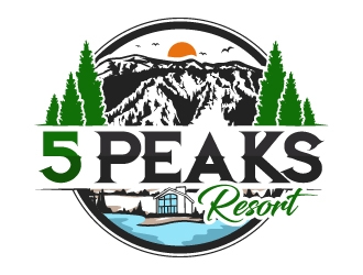 5 Peaks Resort logo design by Suvendu