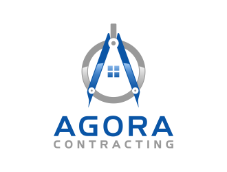 Agora Contracting logo design by pionsign