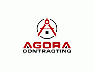 Agora Contracting logo design by lestatic22