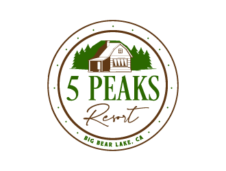 5 Peaks Resort logo design by Ultimatum